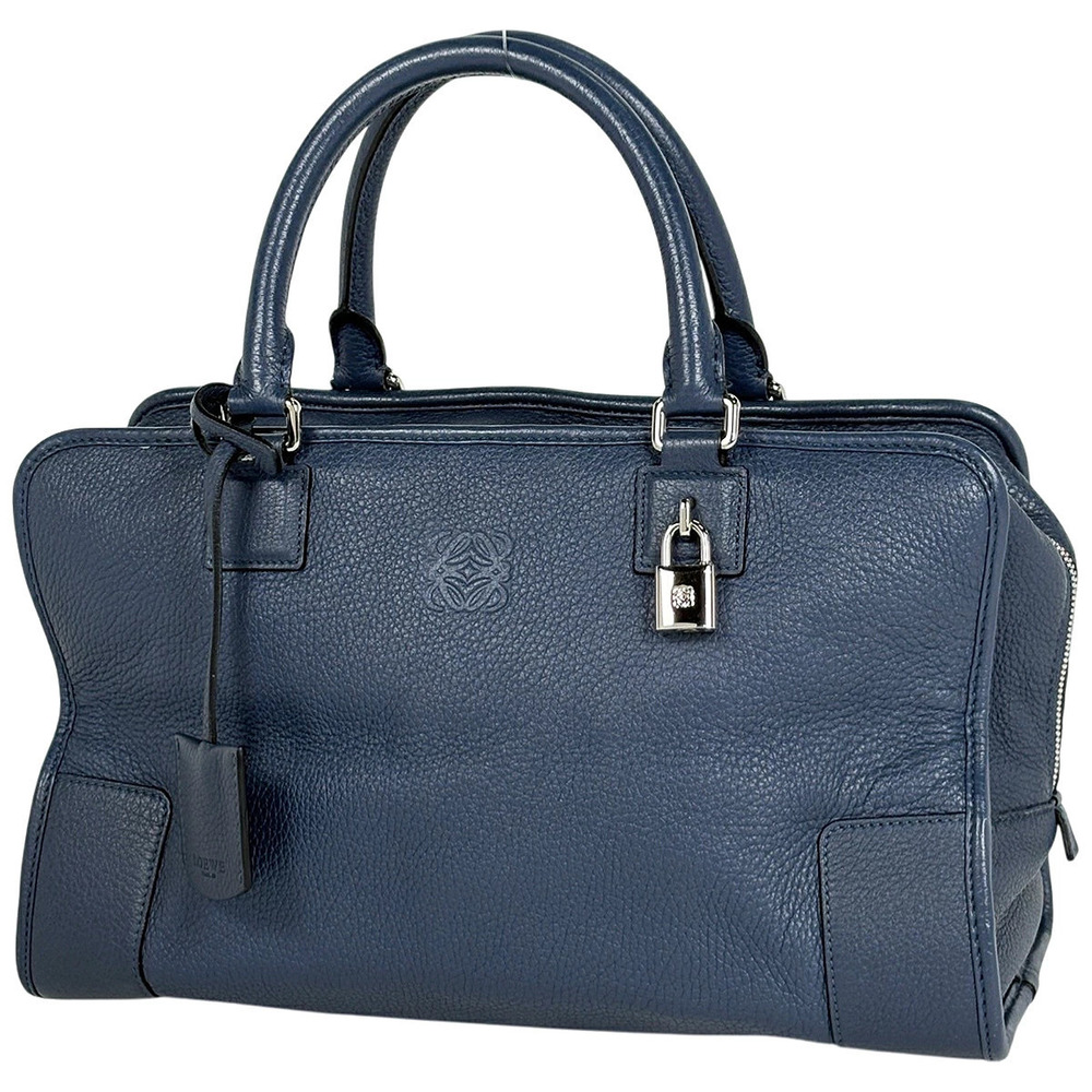 Loewe Amazona Anagram Handbag Leather Blue